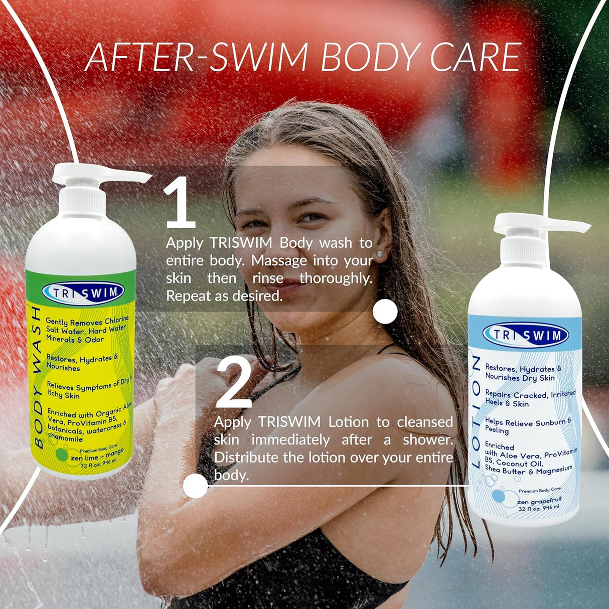 TRISWIM - BODY LOTION (Zen Grapefruit) 946ml - Lotions & Moisturizers - Dawson Sports