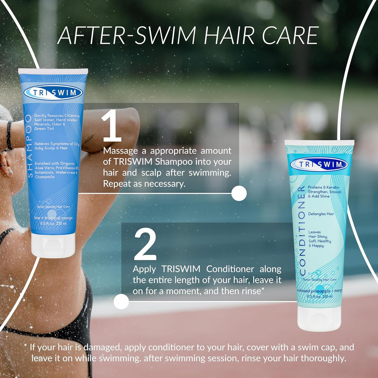 TRISWIM - HAIR SHAMPOO (Lime & Mango) 251ml - Hair Care - Dawson Sports