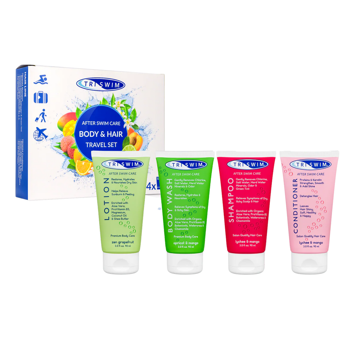 TRISWIM - TRAVEL SET 4x90ml - Bath & Body Care - Dawson Sports