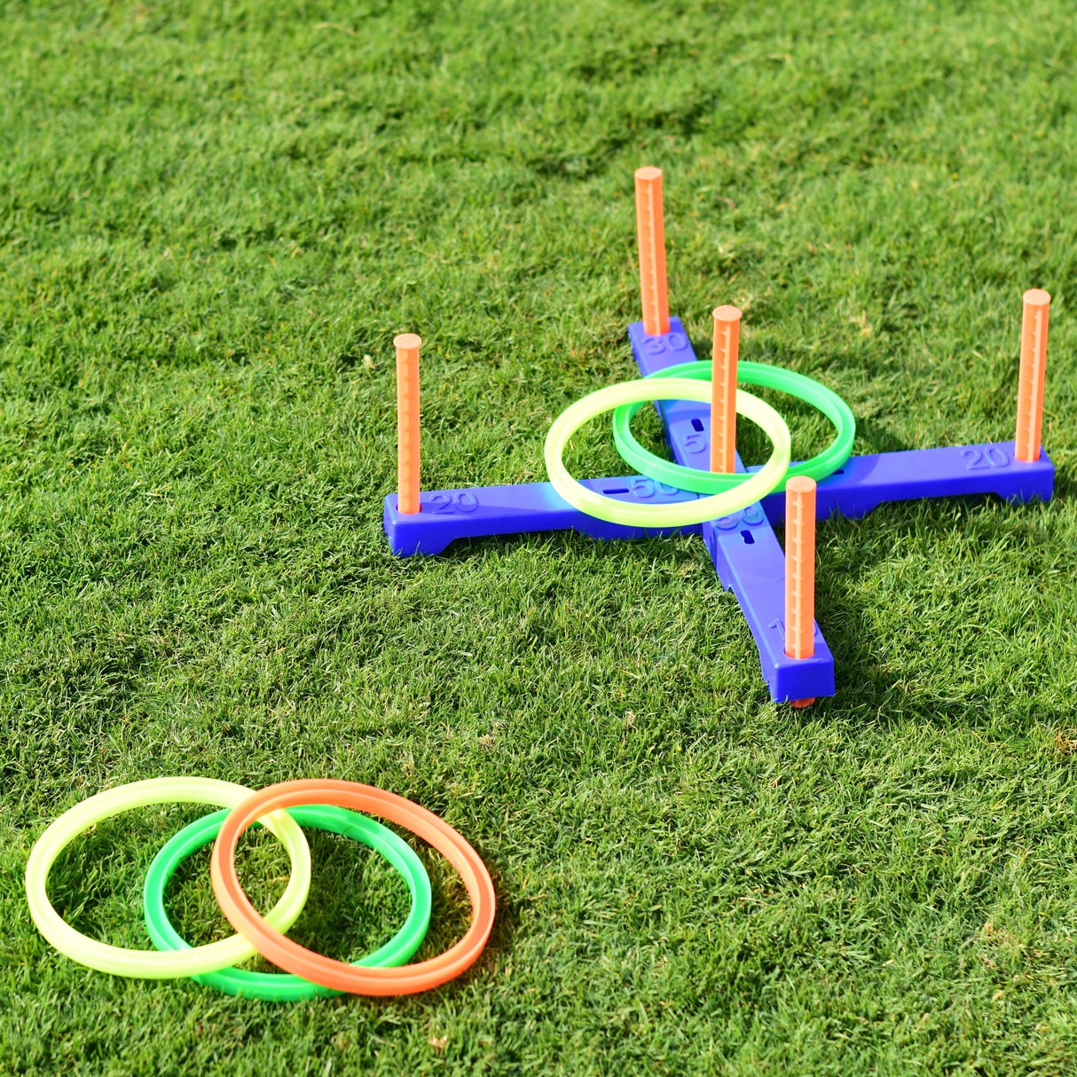 Ring Toss Game Set (5 Target, 6 Rings)