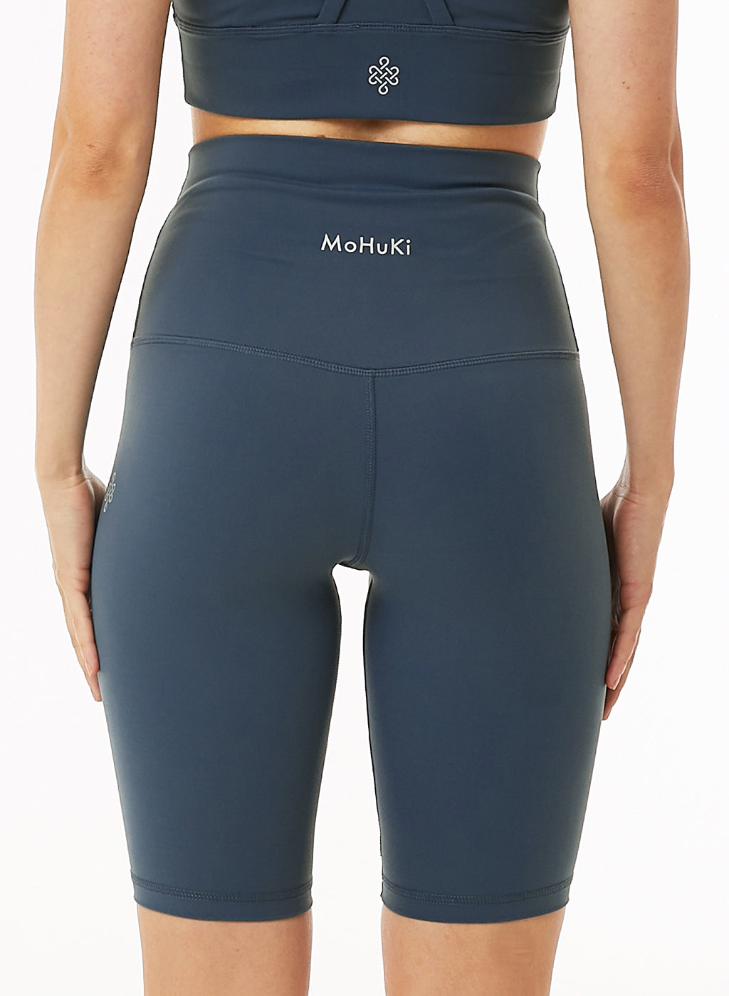 Billie Biker High Waist Short - Grey Blue