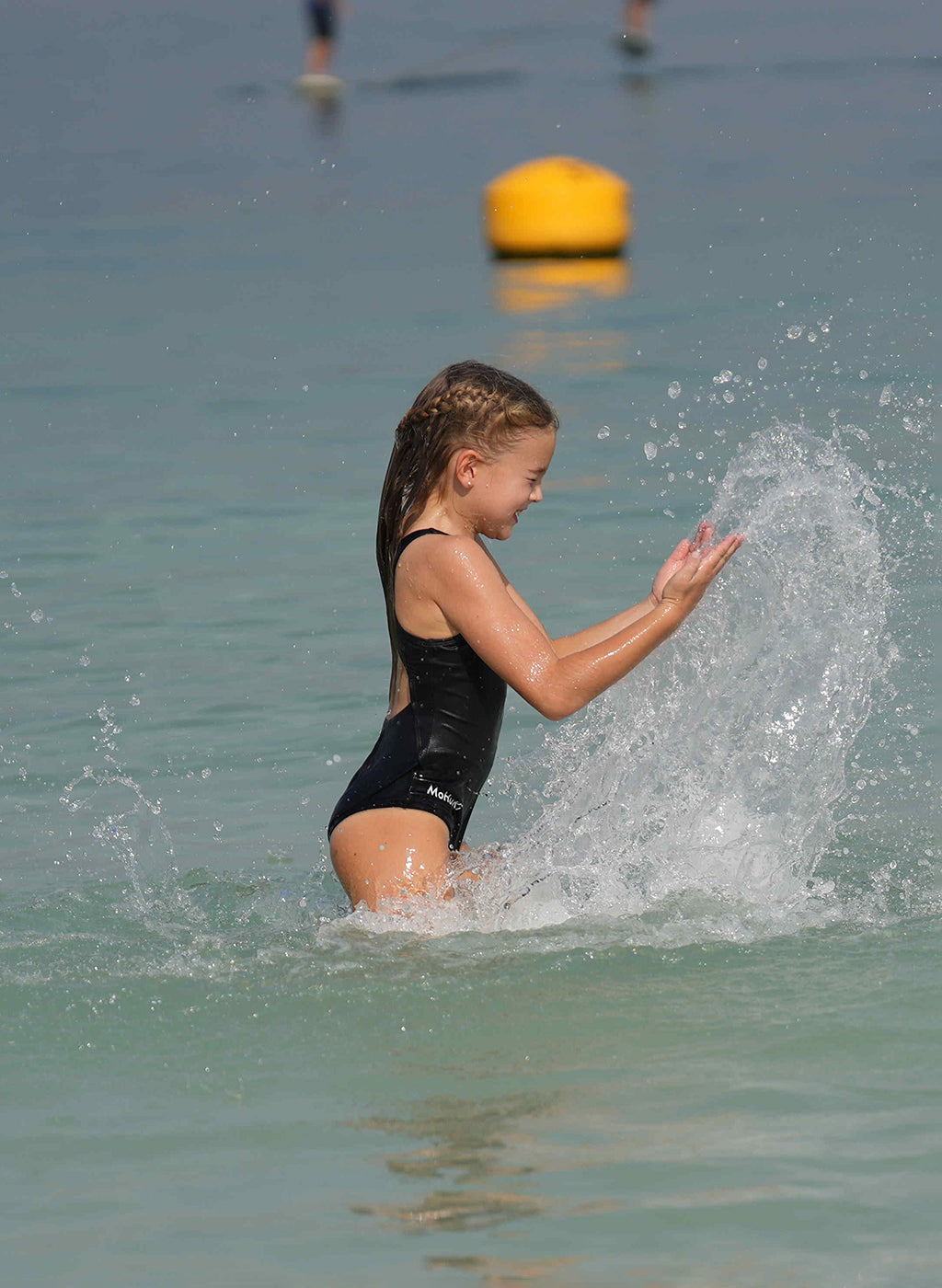 Girls Performance Racer Back Swimsuit – Black