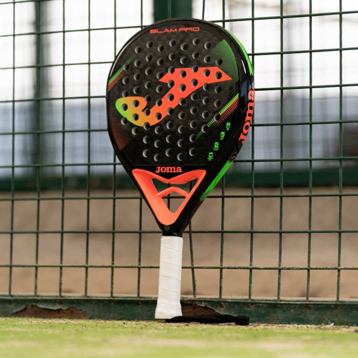 Joma Slam PRO Paddle Racket Black/Fluor Coral - Padel - Dawson Sports