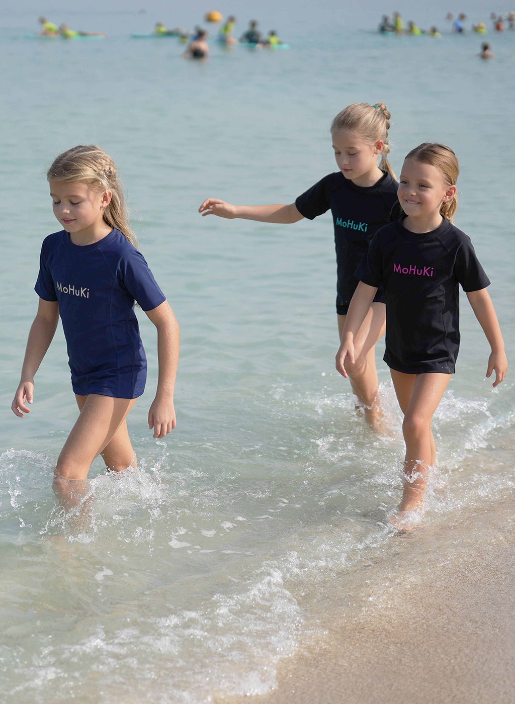 Kids Rashguard Sun Protectant T-Shirt - Navy/White - Swimming - Dawson Sports