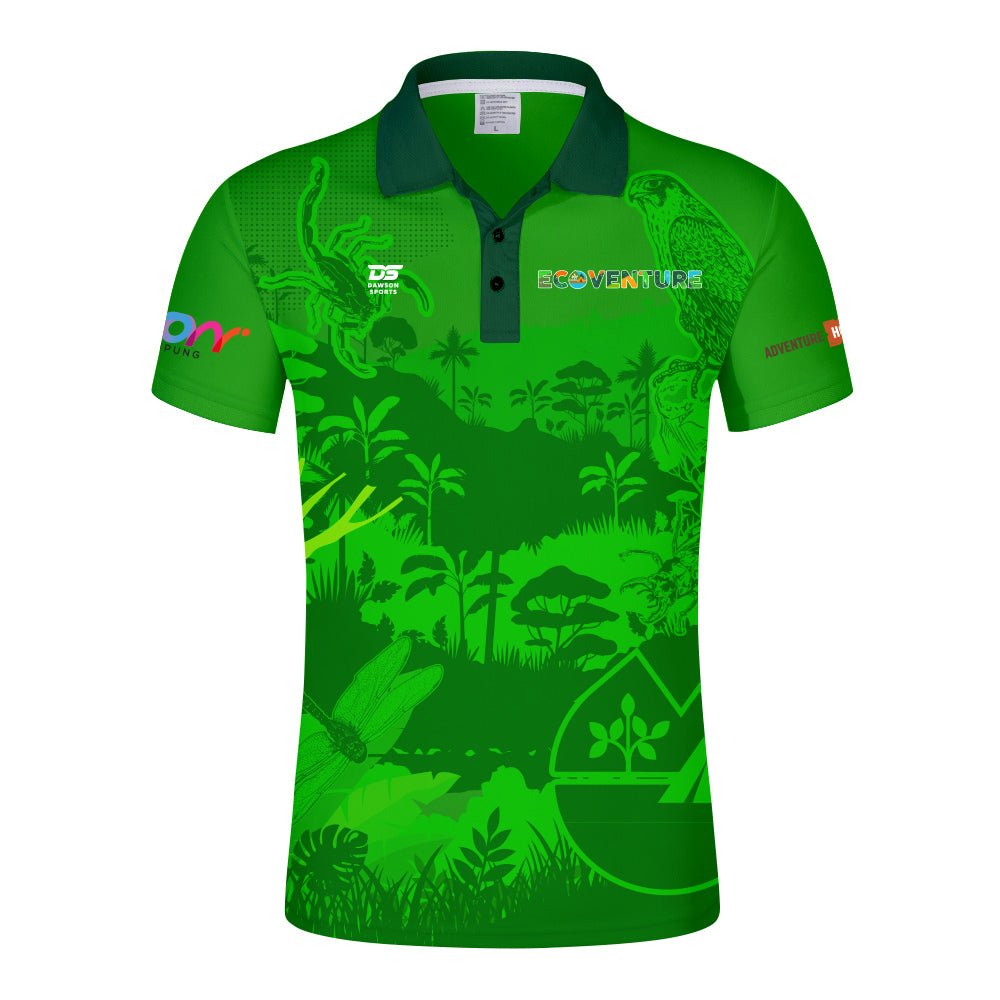 Green sublimation polo shirt custom team kit UAE - Polo Shirts - Bespoke Apparel - Dawson Sports