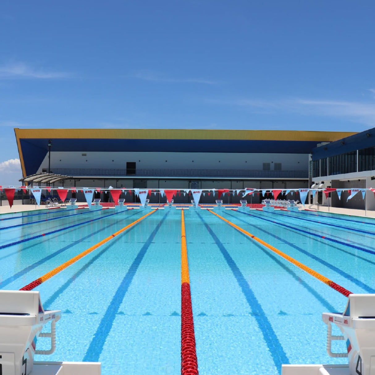 Anti Wave Midi Swimming Lane Rope with Tensioner (25m