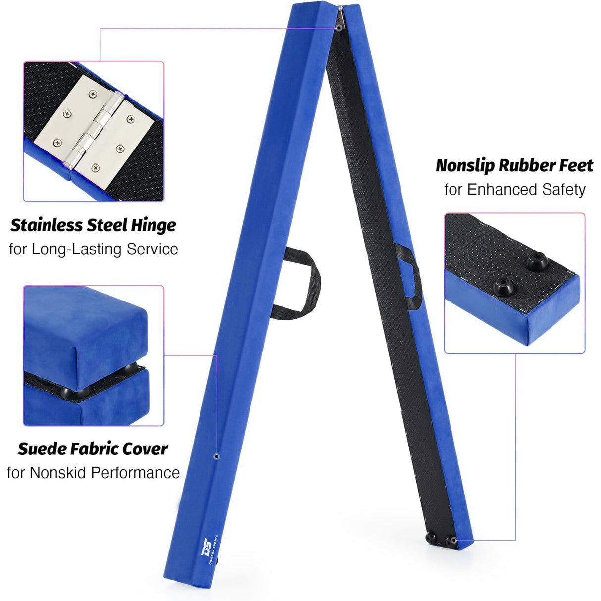 Folding Balance Beam Blue