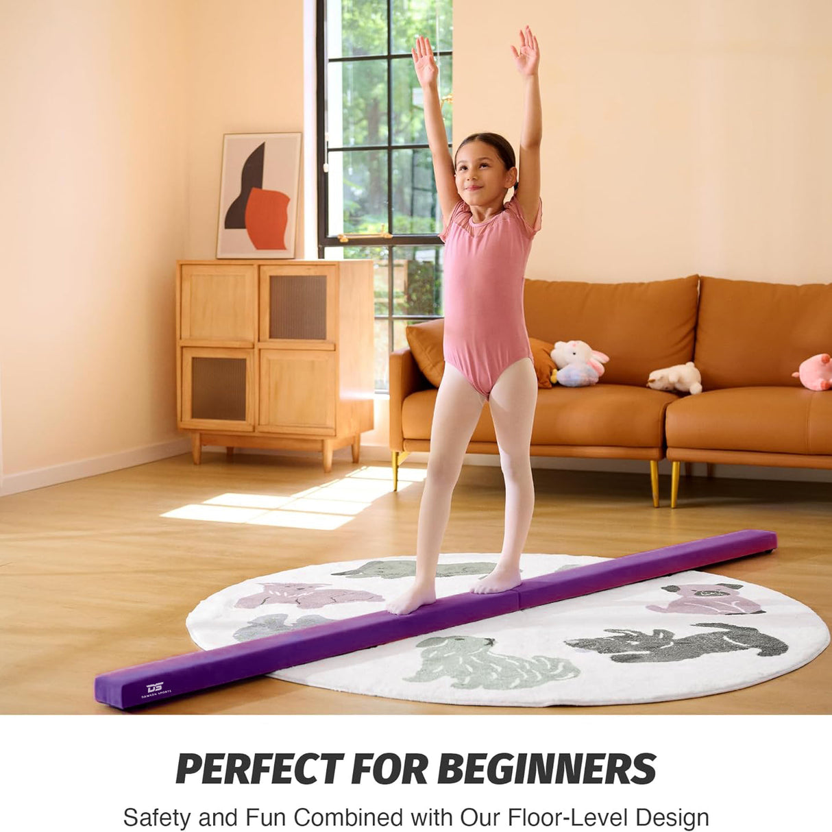 Folding Balance Beam Purple