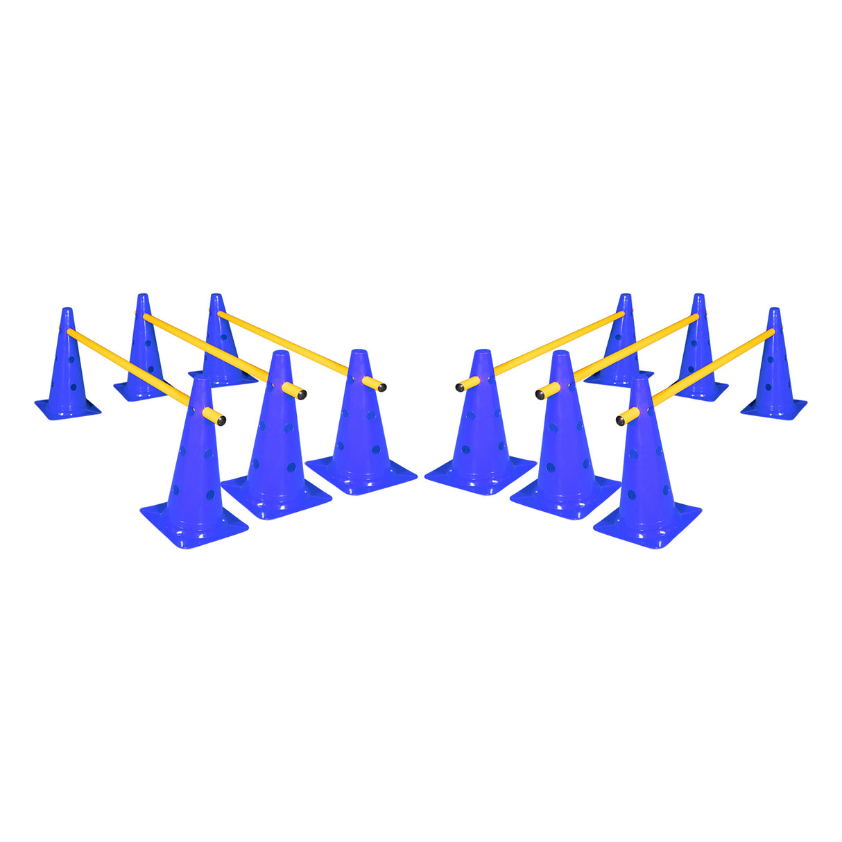 DS Cone Hurdle Set - 15" (12 Cones, 6 Poles)