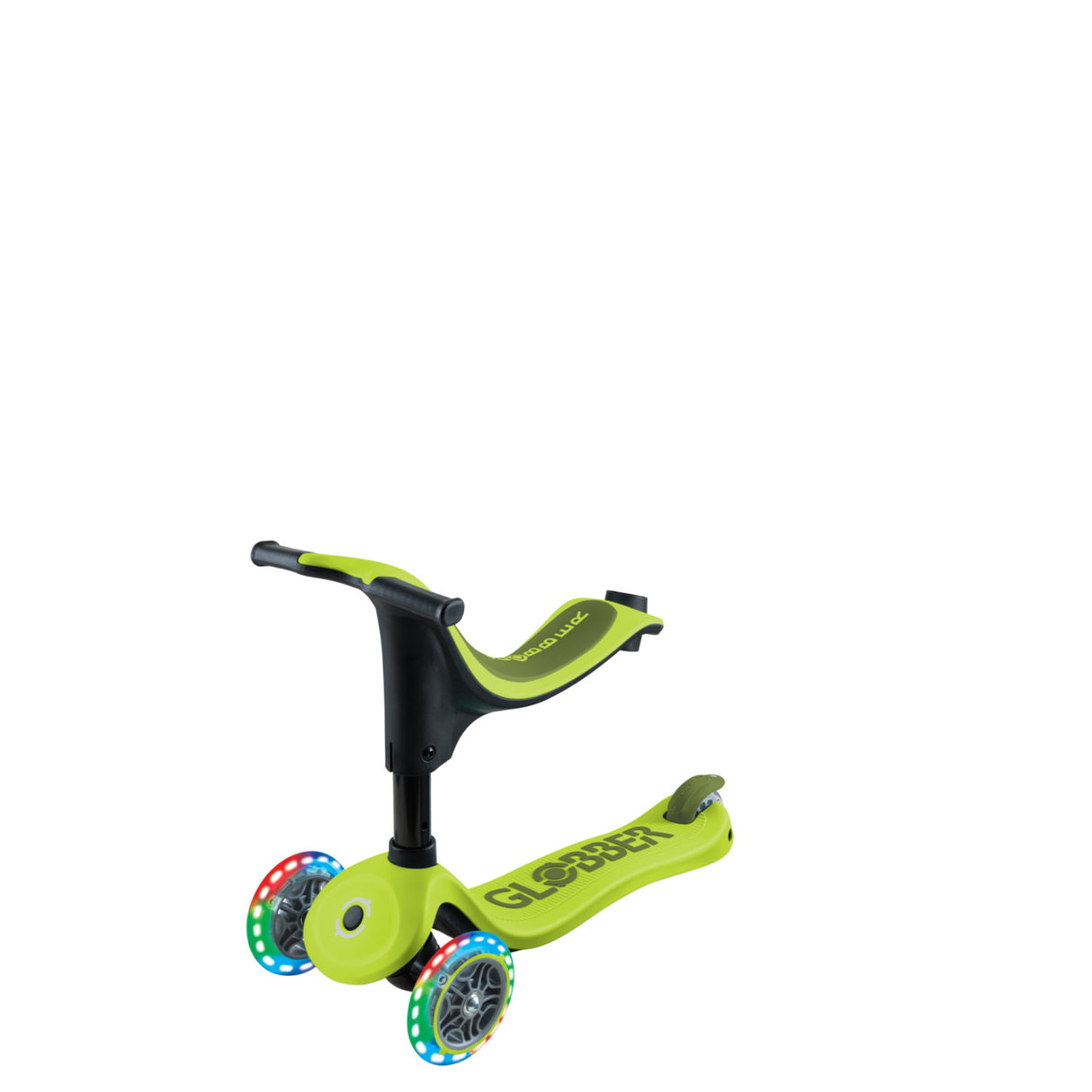 GLOBBER SCOOTER -  GO. UP SPORTY LIGHTS -LIME GREEN