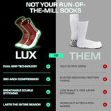 Lux Soccer Grip - Calf Sock - Red