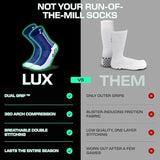Lux Soccer Grip - Calf Sock - Blue