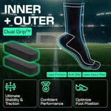Lux Soccer Grip - Calf Sock - Black