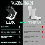 Lux Soccer Grip - Calf Sock - Black