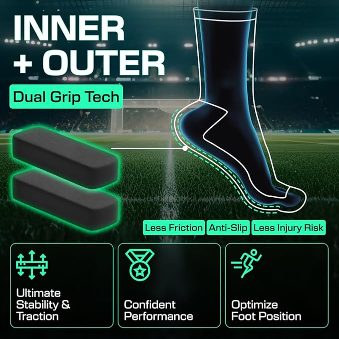 Lux Pro Cleat Performance Grip - Calf Sock - Black