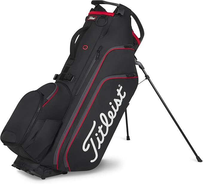 Titleist Hybrid 14 Golf Bag - BLACK/BLACK/RED