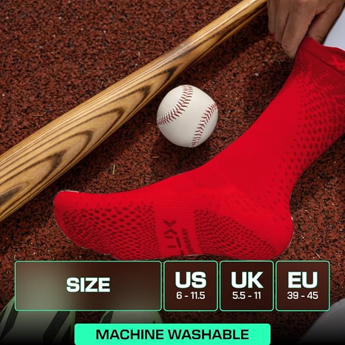 Lux Pro Cleat Performance Grip - Calf Sock - Red