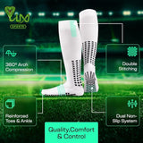 Lux Soccer Grip - Knee Sock - White