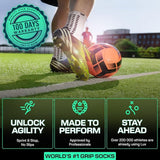 Lux Soccer Grip - Calf Sock - White