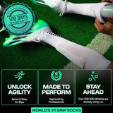 Lux Soccer Grip - Knee Sock - White