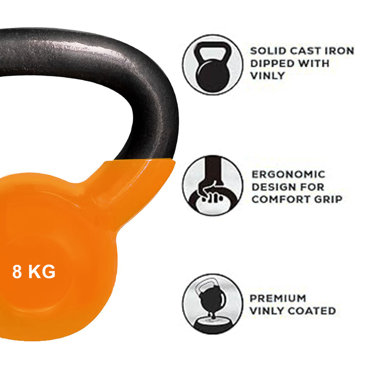 Vinyl Coated Cast Iron Kettlebell