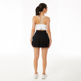 Maya Zipper Tennis Skirt - Black