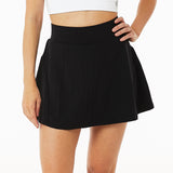 Maya Zipper Tennis Skirt - Black