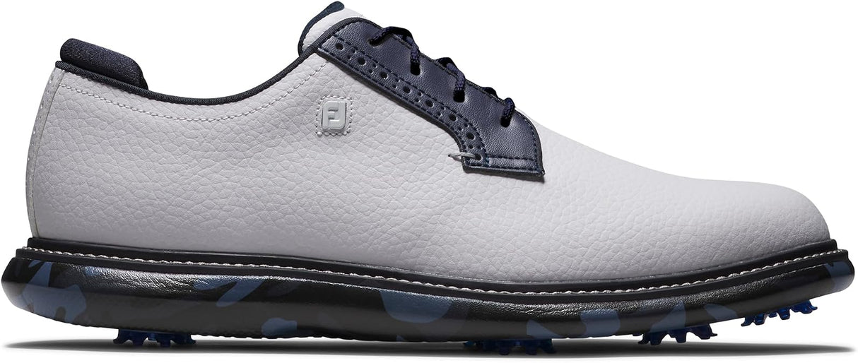 FootJoy Traditions Blucher Men's Golf Shoe - White/Navy Camo
