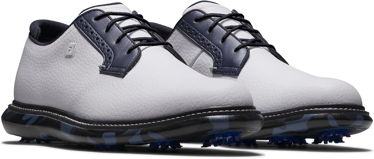 FootJoy Traditions Blucher Men's Golf Shoe - White/Navy Camo