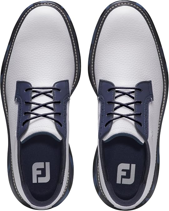 FootJoy Traditions Blucher Men's Golf Shoe - White/Navy Camo