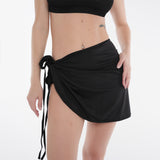 Over Swimsuit Wrap Skirt - Black