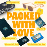 Baby Sunnies - Peach Flexible Polarized Baby Sunglasses with Strap 0-24 Months