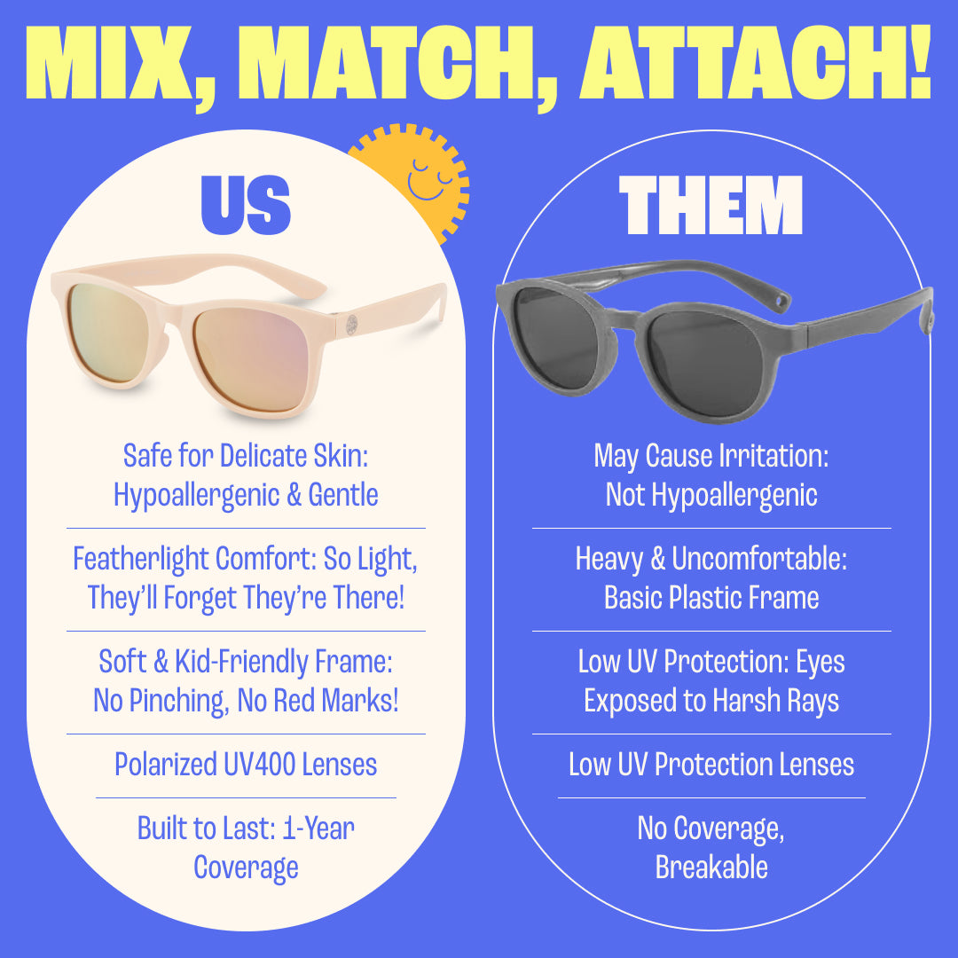 Baby Sunnies - Peach Polarized Kids Sunglasses 3-8 Years