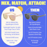 Baby Sunnies - Peach Polarized Kids Sunglasses 3-8 Years