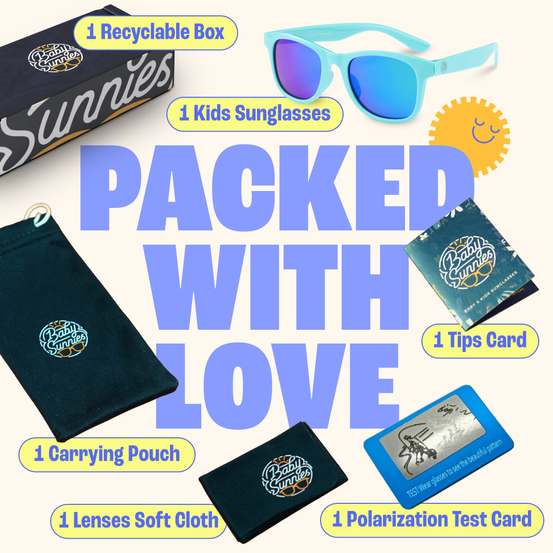 Baby Sunnies - Sky Blue Polarized Kids Sunglasses 3-8 Years