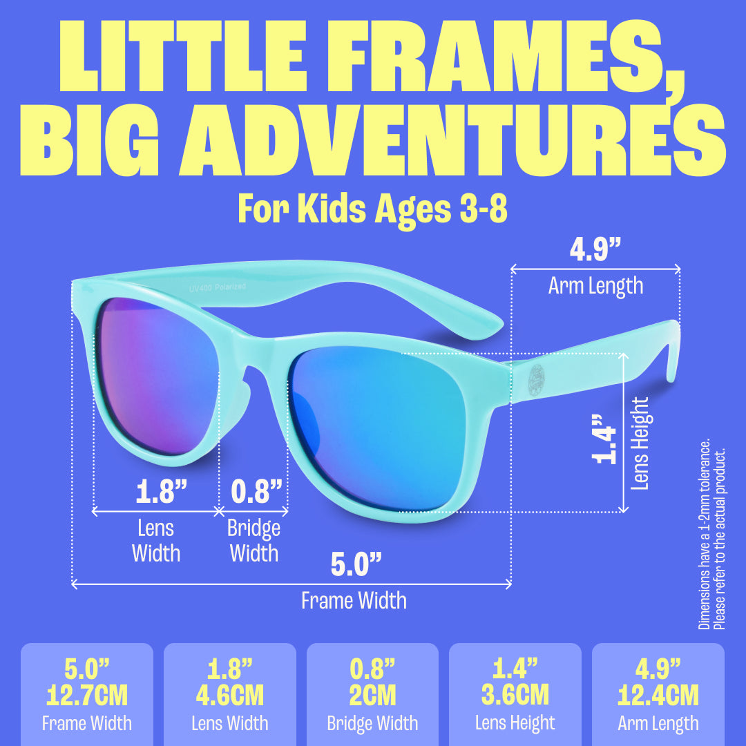 Baby Sunnies - Sky Blue Polarized Kids Sunglasses 3-8 Years