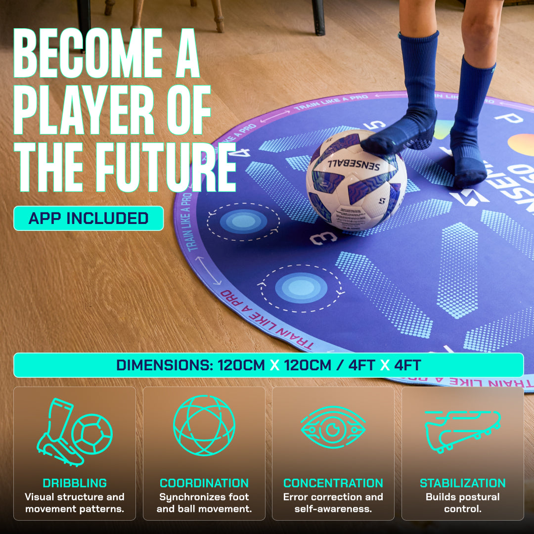 SenseMat 360 - Pro-Level Cognitive & Footwork Soccer Training Mat