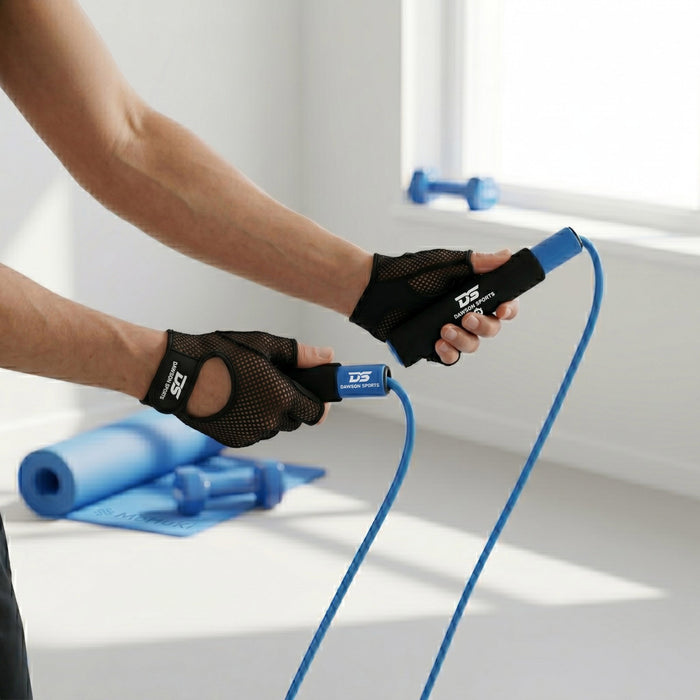Person using fitness gloves and resistance rope - Dawson Sports UAE fitness and gym equipment