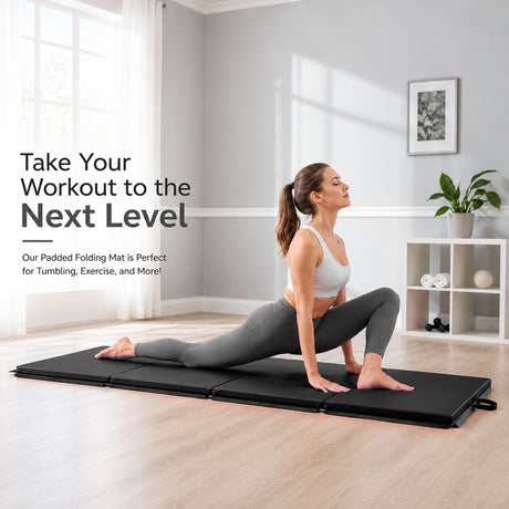 Folding Gymnastic Mat - Black