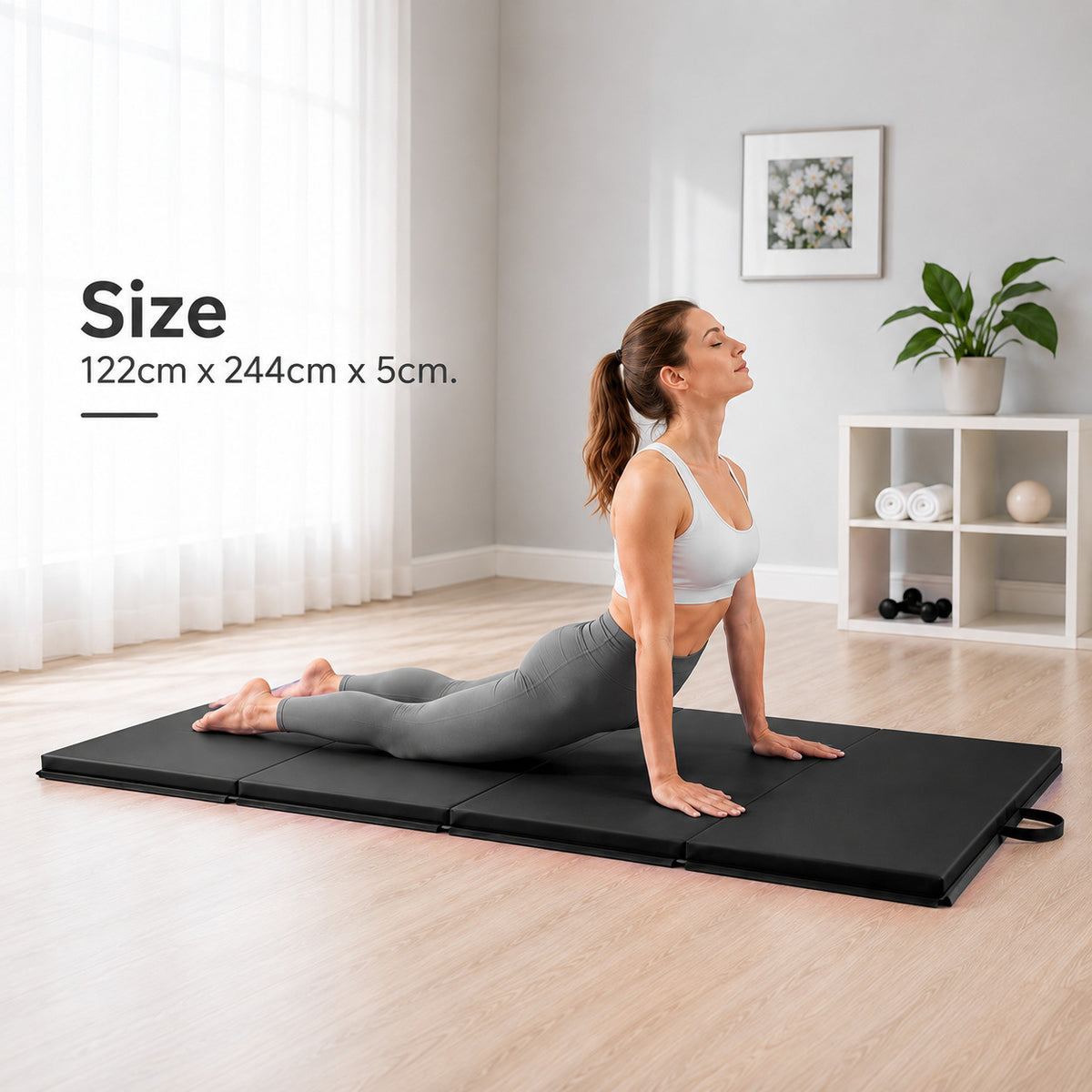 Folding Gymnastic Mat - Black