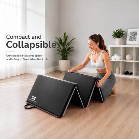 Folding Gymnastic Mat - Black