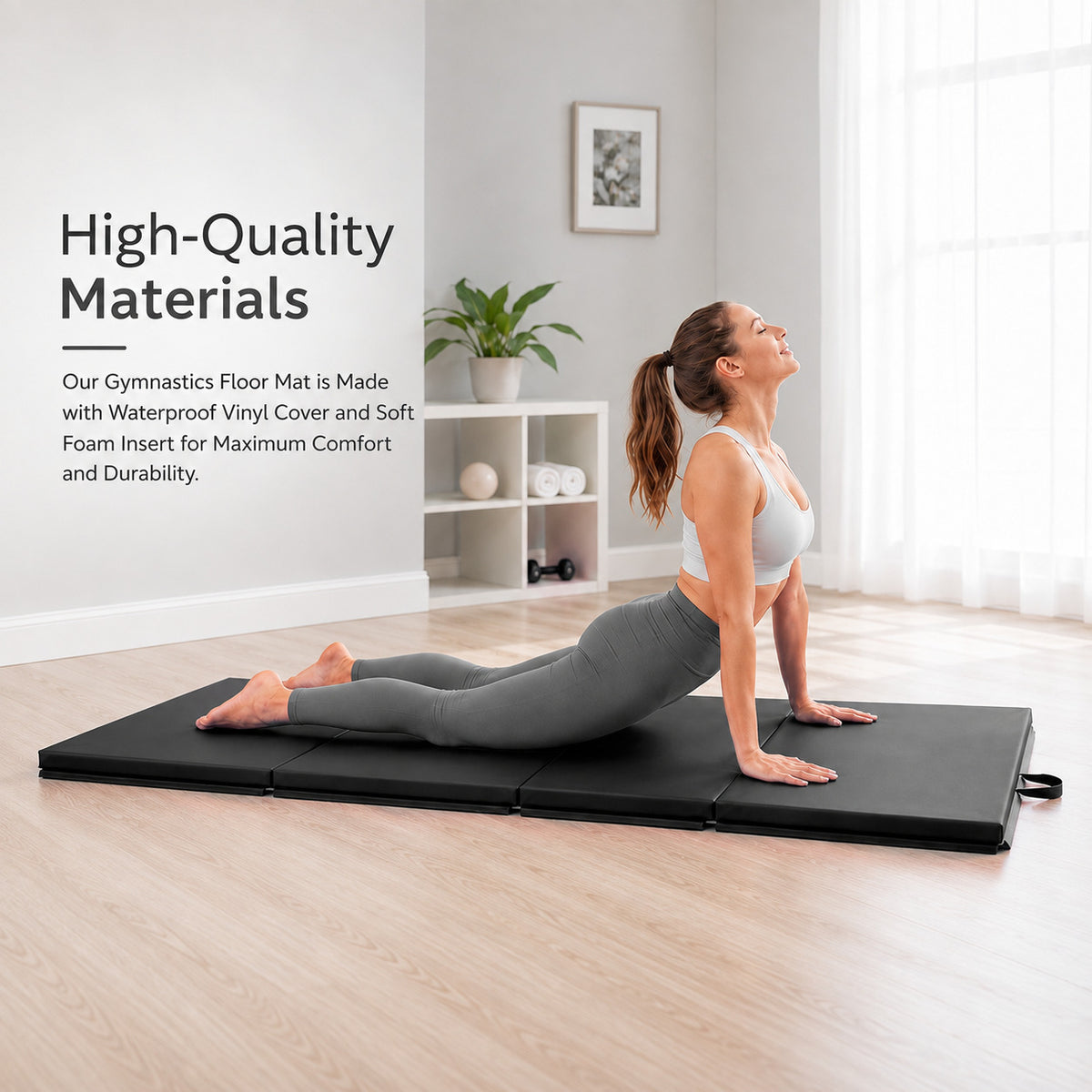 Folding Gymnastic Mat - Black