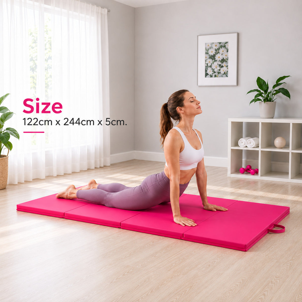 Folding Gymnastic Mat - Pink