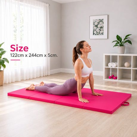 Folding Gymnastic Mat - Pink
