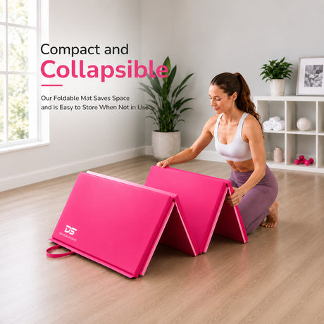 Folding Gymnastic Mat - Pink