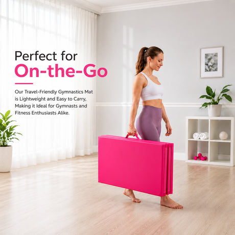 Folding Gymnastic Mat - Pink