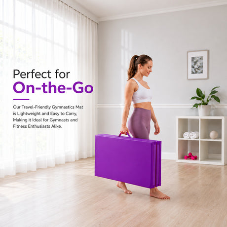 Folding Gymnastic Mat - Purple
