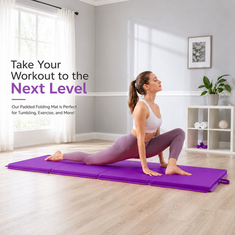 Folding Gymnastic Mat - Purple