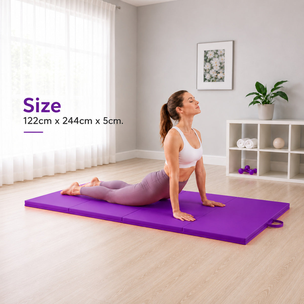 Folding Gymnastic Mat - Purple