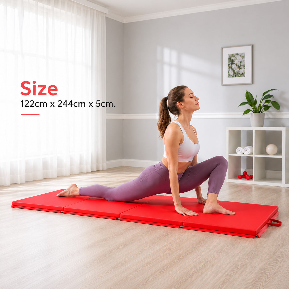Folding Gymnastic Mat - Red